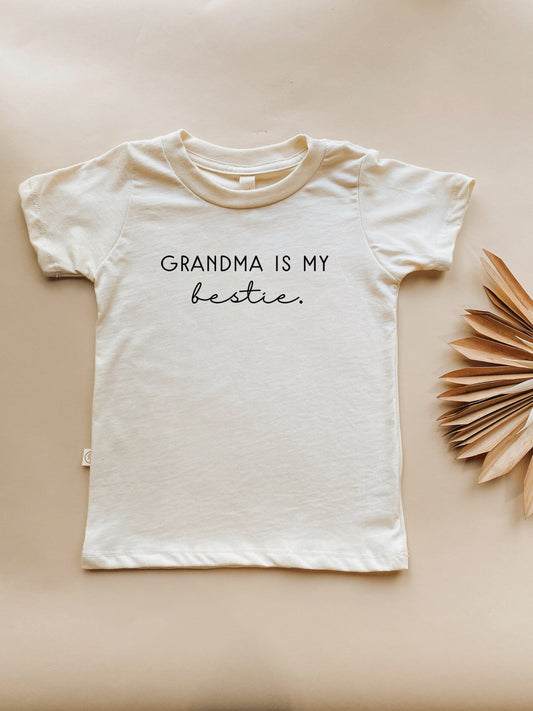 Grandma is My Bestie - Organic Cotton Kids Graphic Tee - Tenth & Pine - Short Sleeve Tee - 2/3T