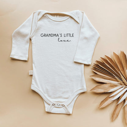 Grandma's Little Love Long Sleeve Onesie®, Baby, Girl, Boy, Infant, Newborn, Organic Bodysuit, One Piece, Unisex, Gender Neutral, Grandma - Tenth & Pine - Bodysuits - 6 - 12 months