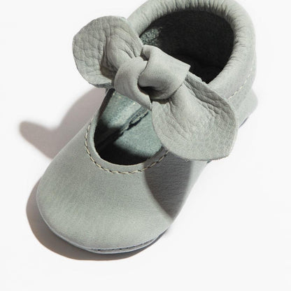 Greatest Snow on Earth Knotted Bow Baby Shoe - Tenth &amp; Pine - Knotted Bow Mocc - Soft Sole - Newborn