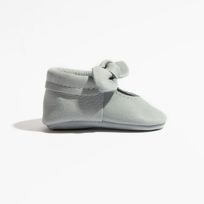 Greatest Snow on Earth Knotted Bow Baby Shoe - Tenth &amp; Pine - Knotted Bow Mocc - Soft Sole - Newborn