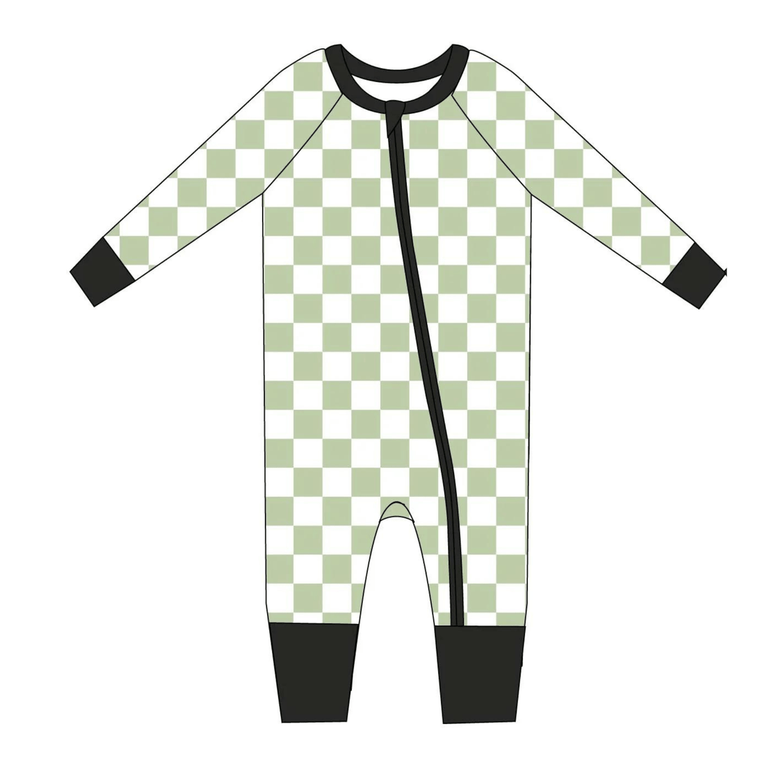 Green Checker - Zippy - Tenth & Pine - 0 - 3M (zippy)