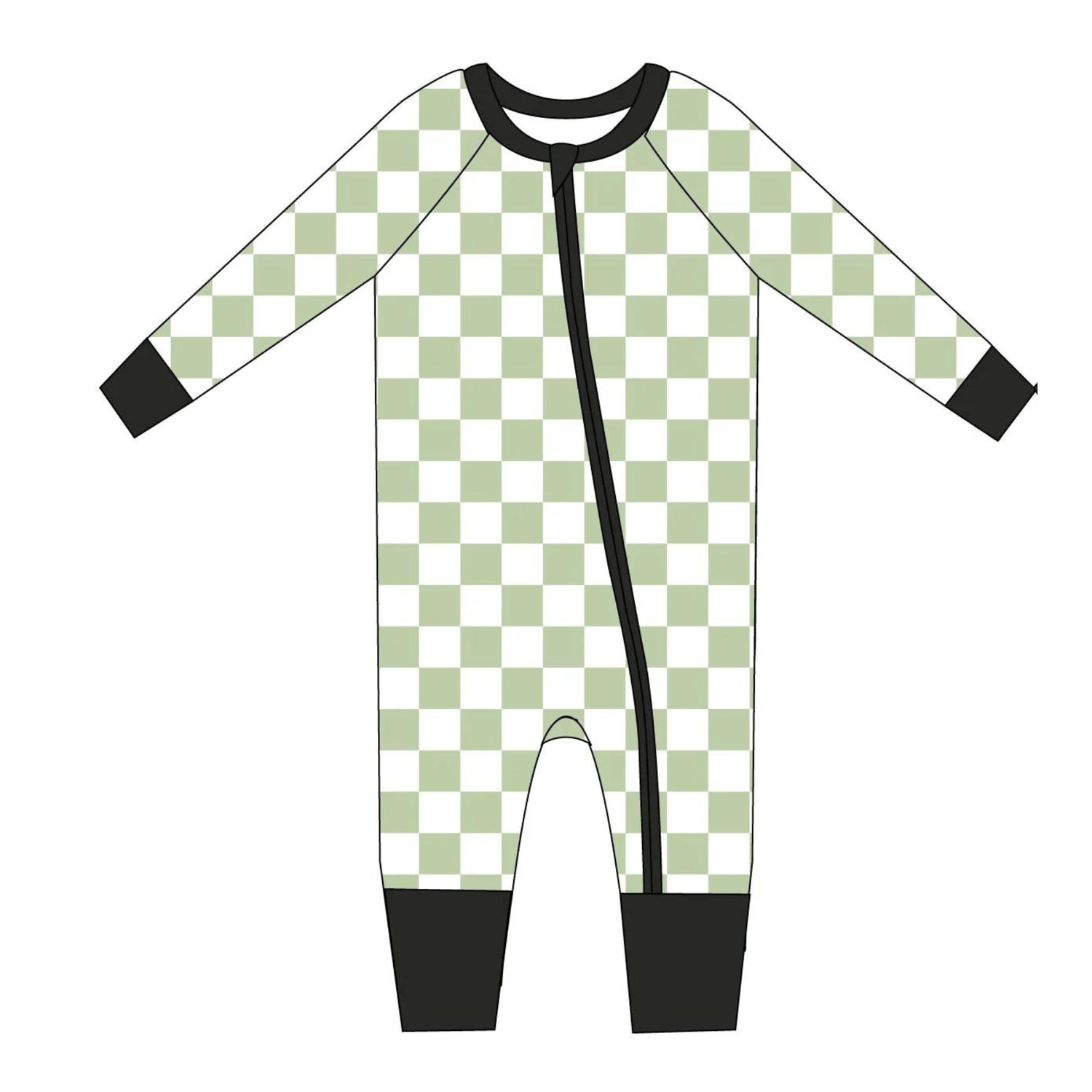 Green Checker - Zippy - Tenth &amp; Pine - 0 - 3M (zippy)