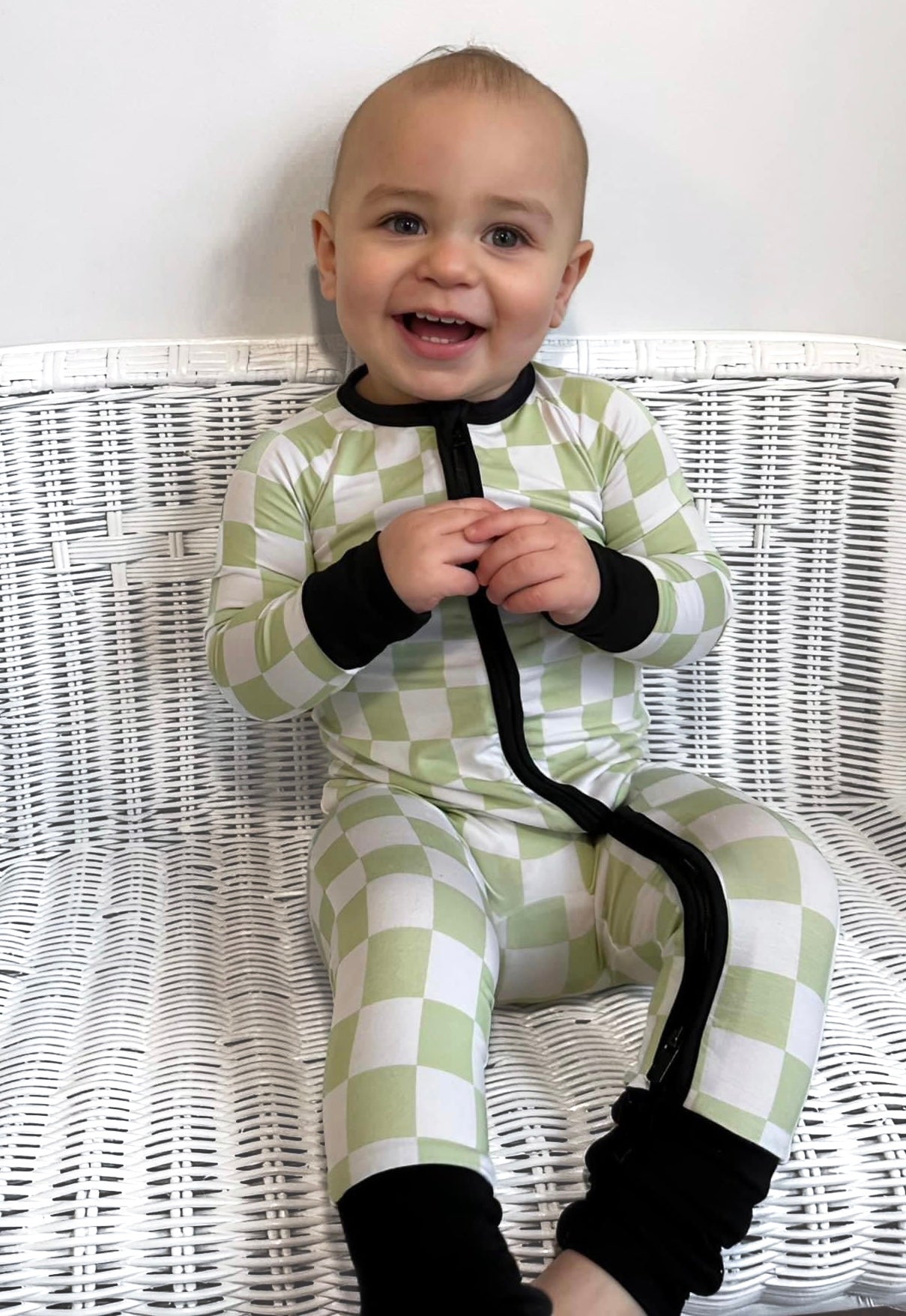 Green Checker - Zippy - Tenth &amp; Pine - 0 - 3M (zippy)