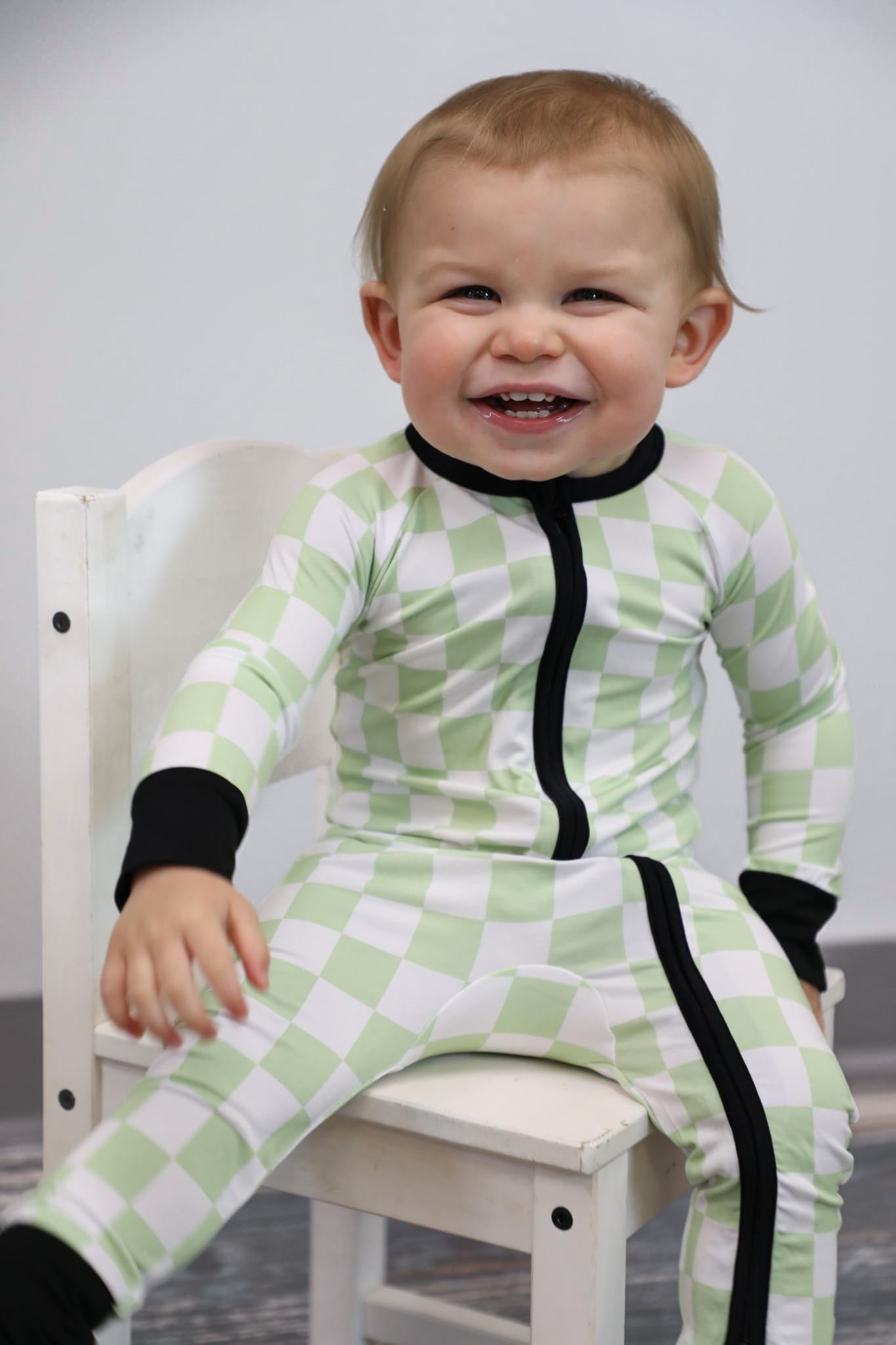 Green Checker - Zippy - Tenth &amp; Pine - 0 - 3M (zippy)