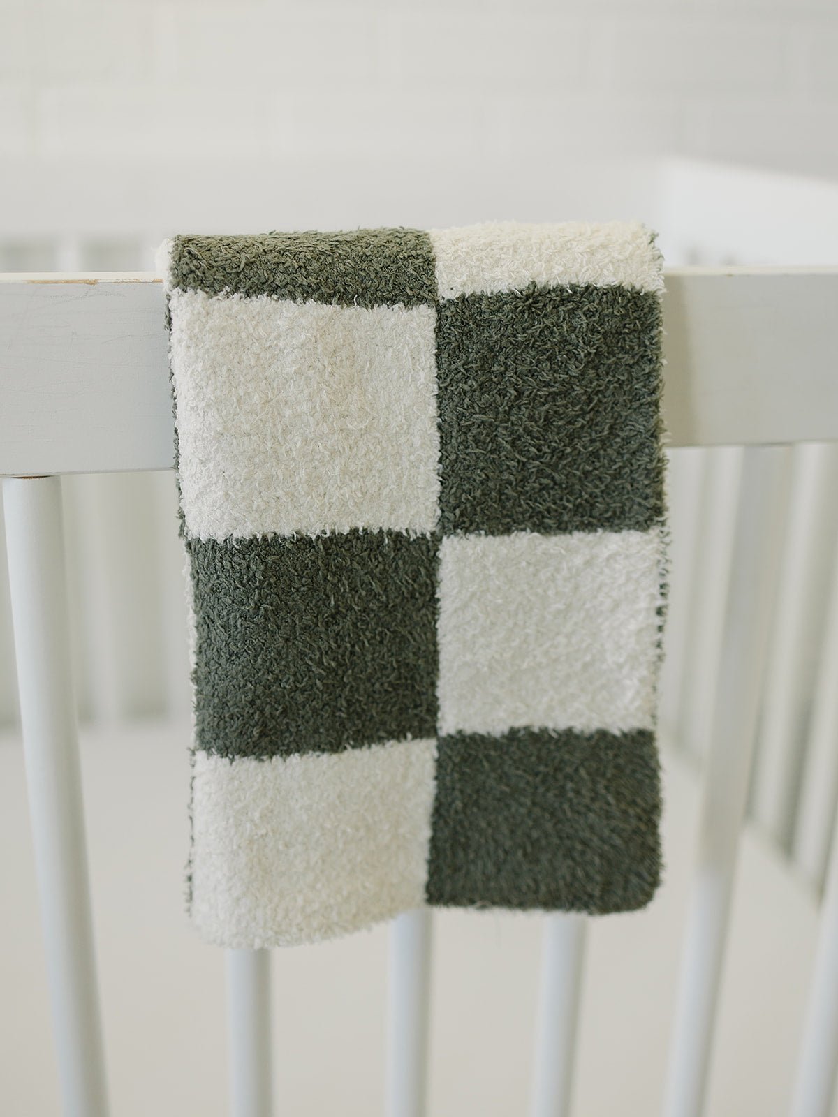 Green Checkered Plush Blanket - Tenth &amp; Pine - Lovey 15X20