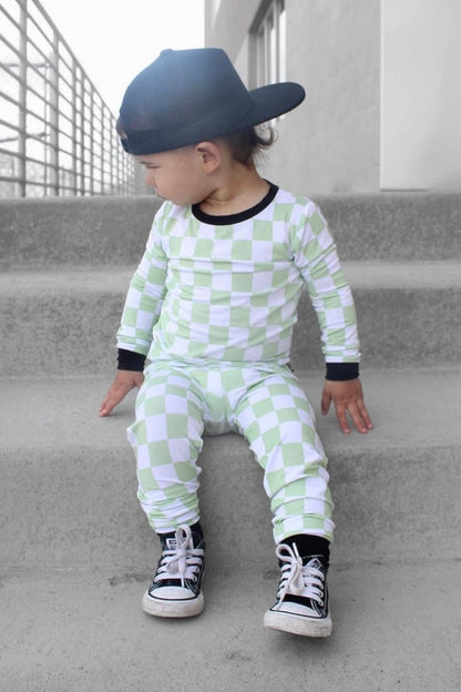 Green Checkers - Set - Tenth &amp; Pine - 2T