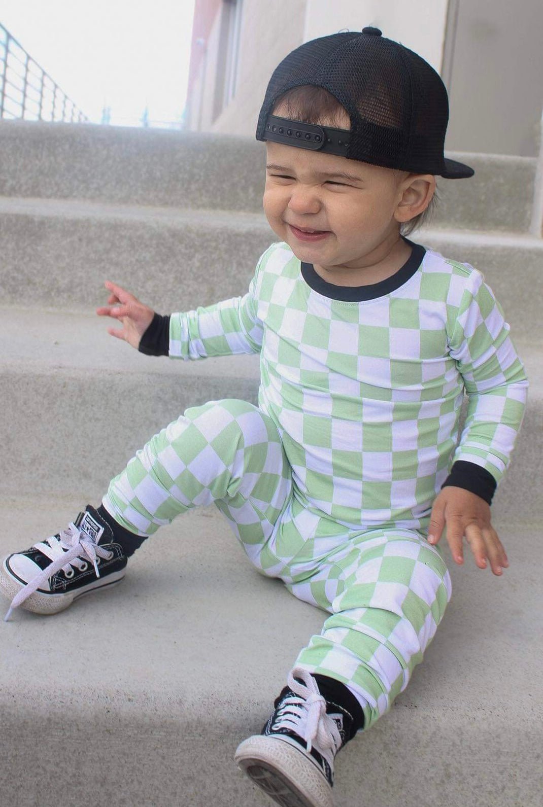 Green Checkers - Set - Tenth &amp; Pine - 2T