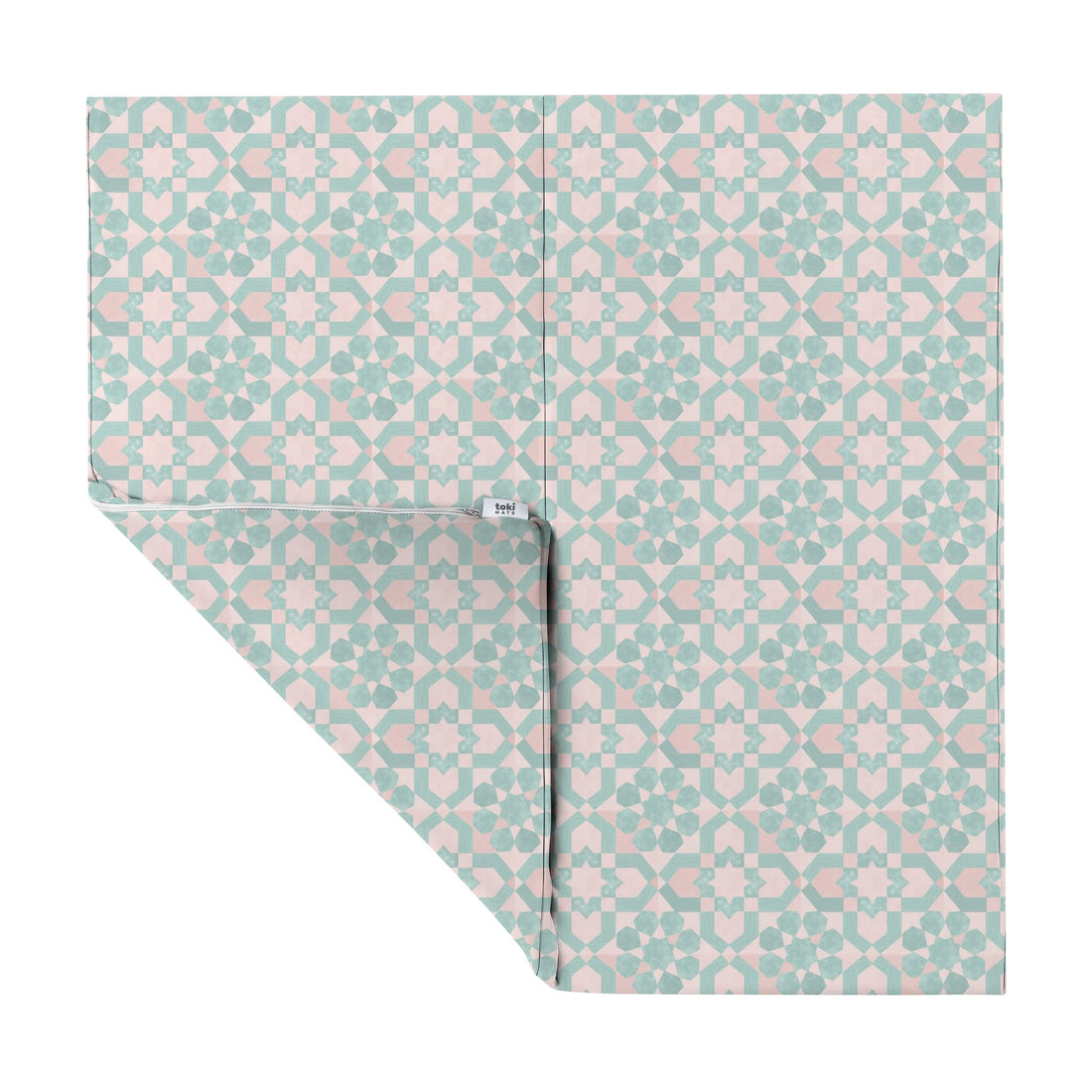 Green Tile Vegan Leather Mat - Tenth &amp; Pine - Vegan Leather Padded Mat - Standard