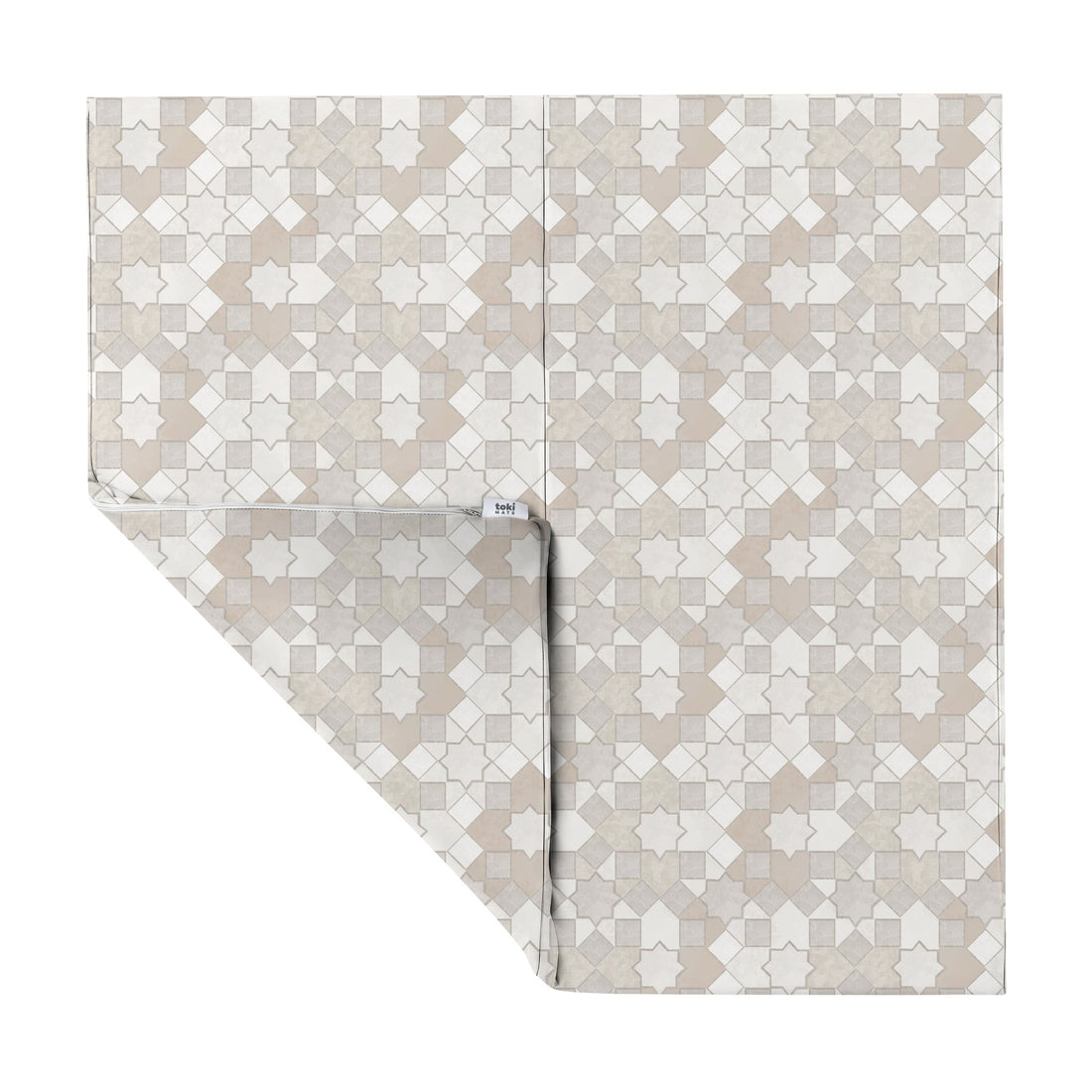 Grey Mosaic Vegan Leather Mat - Tenth & Pine - Vegan Leather Padded Mat - Standard