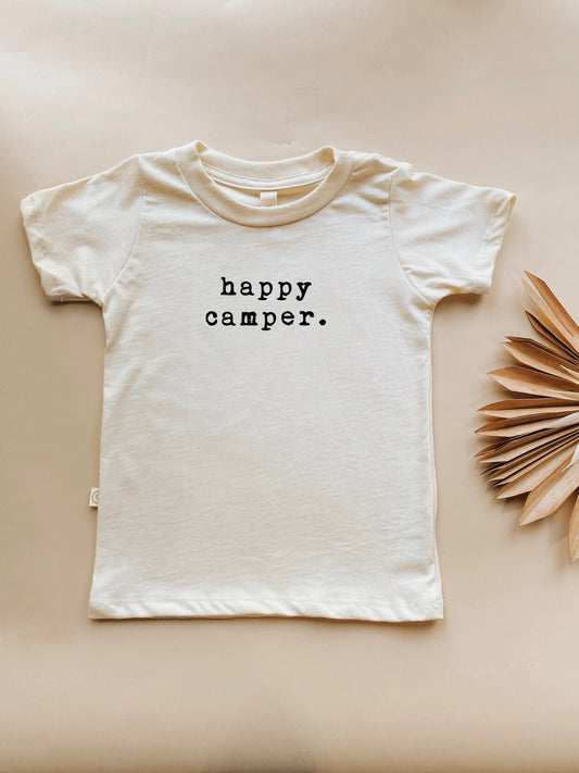 Happy Camper Organic Cotton Short Sleeve Toddler T-Shirt - Tenth & Pine - Short Sleeve Tee - 2T - Tenth & Pine