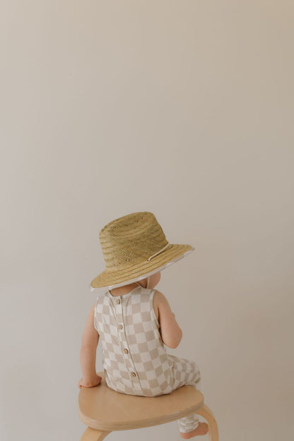 Harem Bamboo Romper | Checkerboard - Tenth & Pine - Romper - Newborn - forever french baby