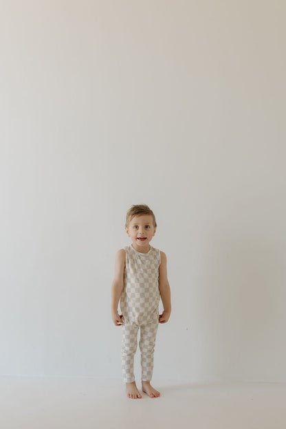 Harem Bamboo Romper | Checkerboard - Tenth & Pine - Romper - Newborn - forever french baby
