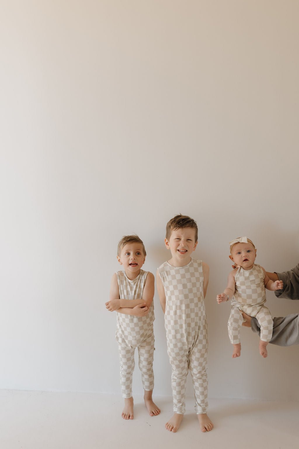 Harem Bamboo Romper | Checkerboard - Tenth & Pine - Romper - Newborn - forever french baby