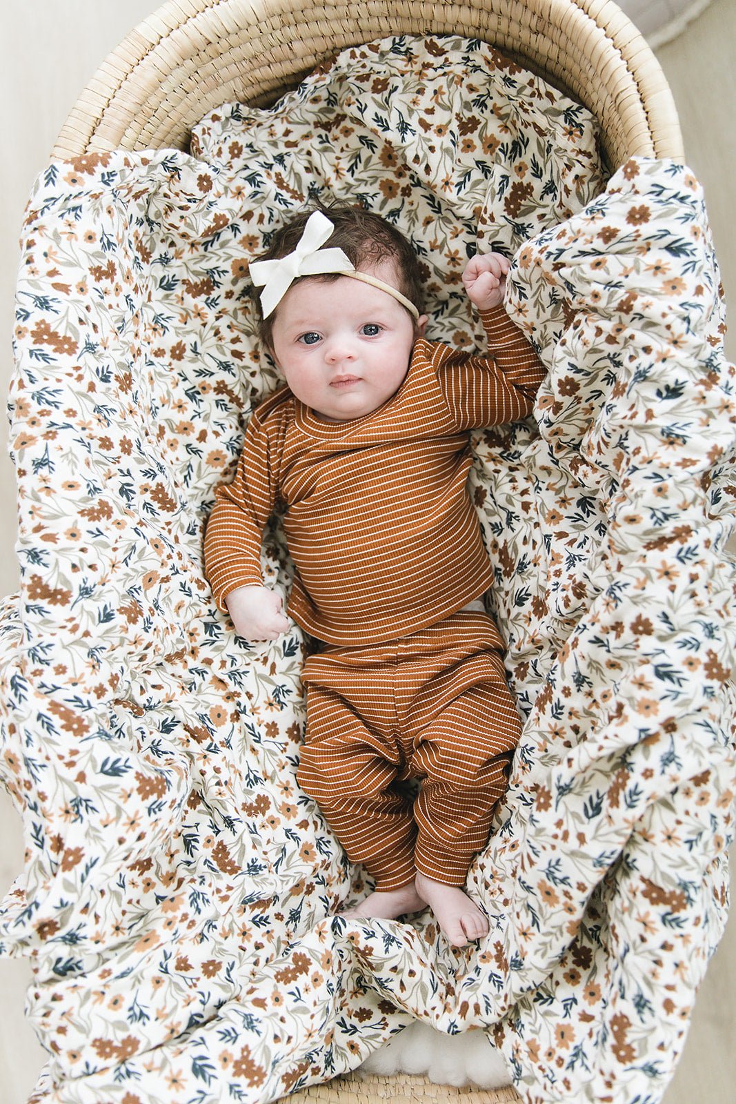 Harvest Floral Muslin Swaddle Blanket - Tenth &amp; Pine - 