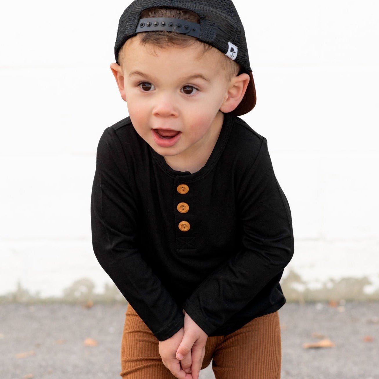 HENLEY LONG SLEEVE - Midnight - Tenth &amp; Pine - henley long sleeve - 0/6m