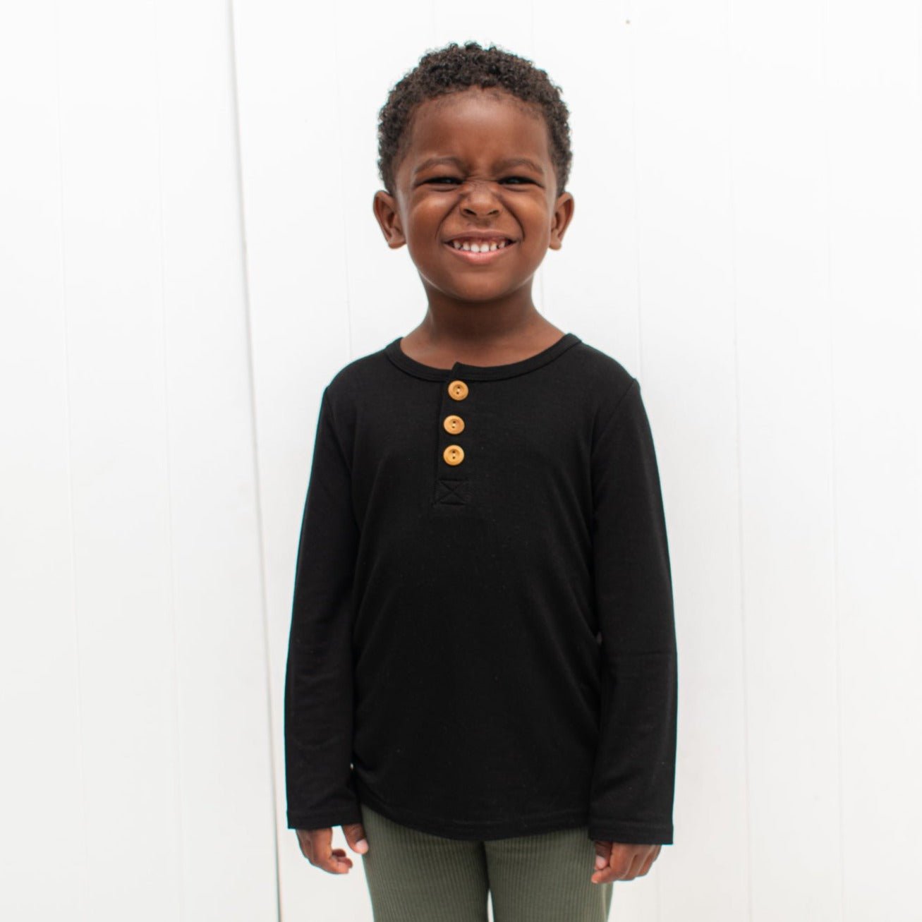 HENLEY LONG SLEEVE - Midnight - Tenth &amp; Pine - henley long sleeve - 0/6m