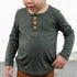 HENLEY LONG SLEEVE - Moss - Tenth & Pine - henley long sleeve - 0/6m