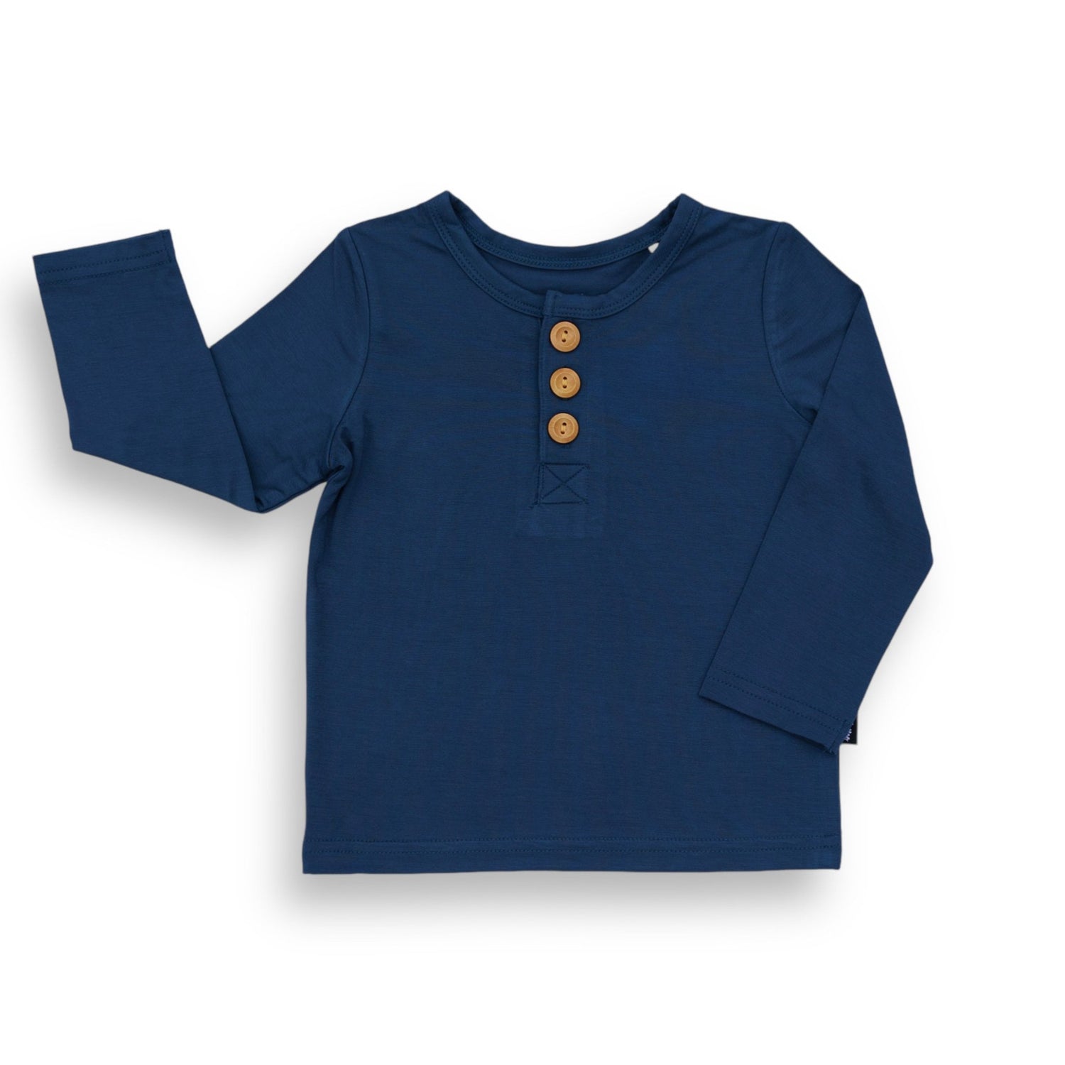 HENLEY LONG SLEEVE - Navy - Tenth &amp; Pine - henley long sleeve - 0/6m