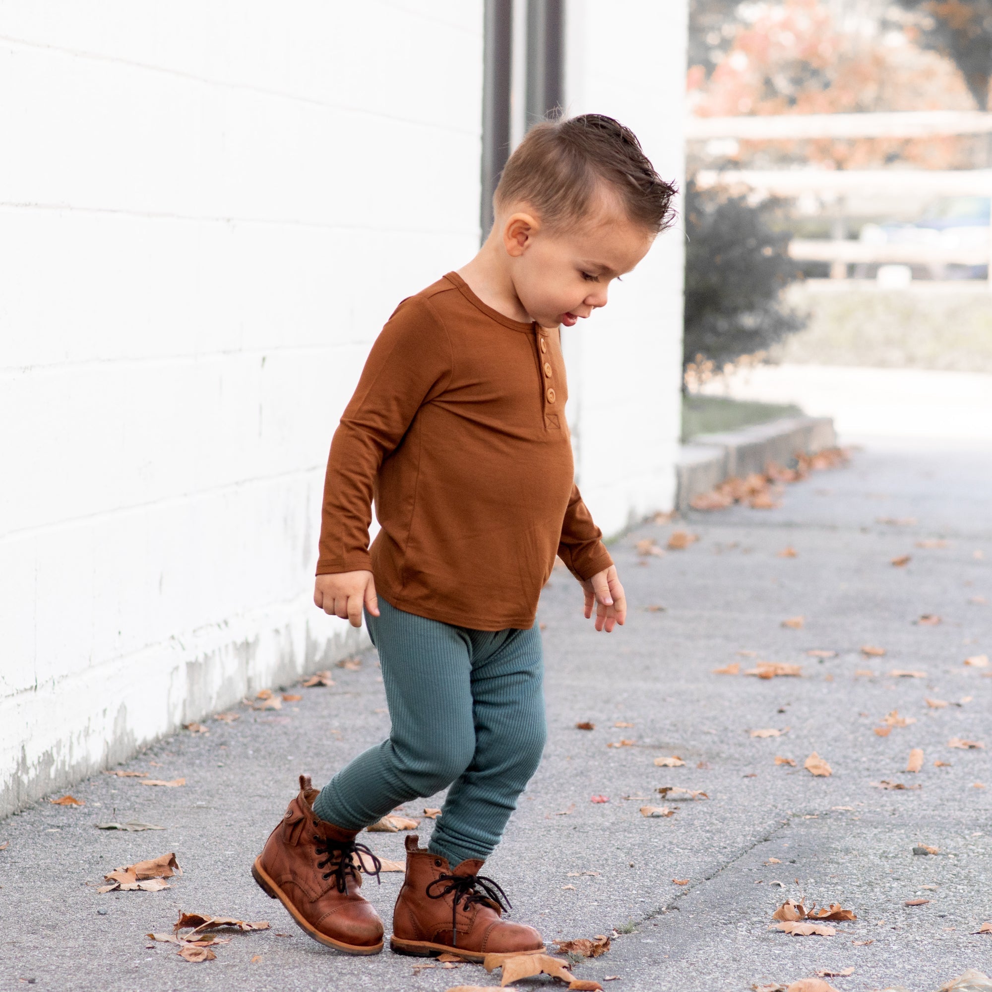 HENLEY LONG SLEEVE - Sienna - Tenth &amp; Pine - henley long sleeve - 0/6m