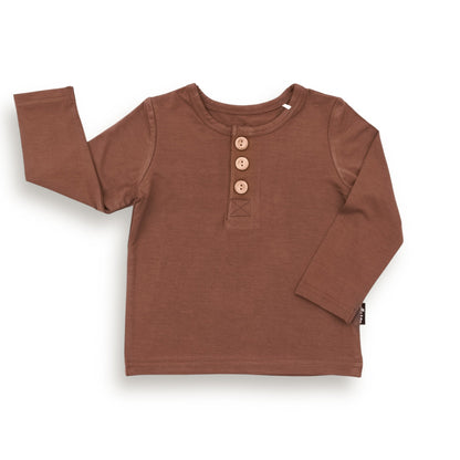 HENLEY LONG SLEEVE - Sienna - Tenth &amp; Pine - henley long sleeve - 0/6m