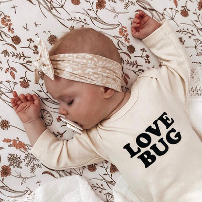 Love Bug Long Sleeve Onesie®, Baby, Girl, Boy, Infant, Toddler, Newborn, Organic, Bodysuit, Outfit, One Piece, Unisex, Gender Neutral, Words