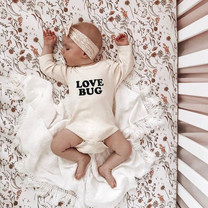 Love Bug Long Sleeve Onesie®, Baby, Girl, Boy, Infant, Toddler, Newborn, Organic, Bodysuit, Outfit, One Piece, Unisex, Gender Neutral, Words