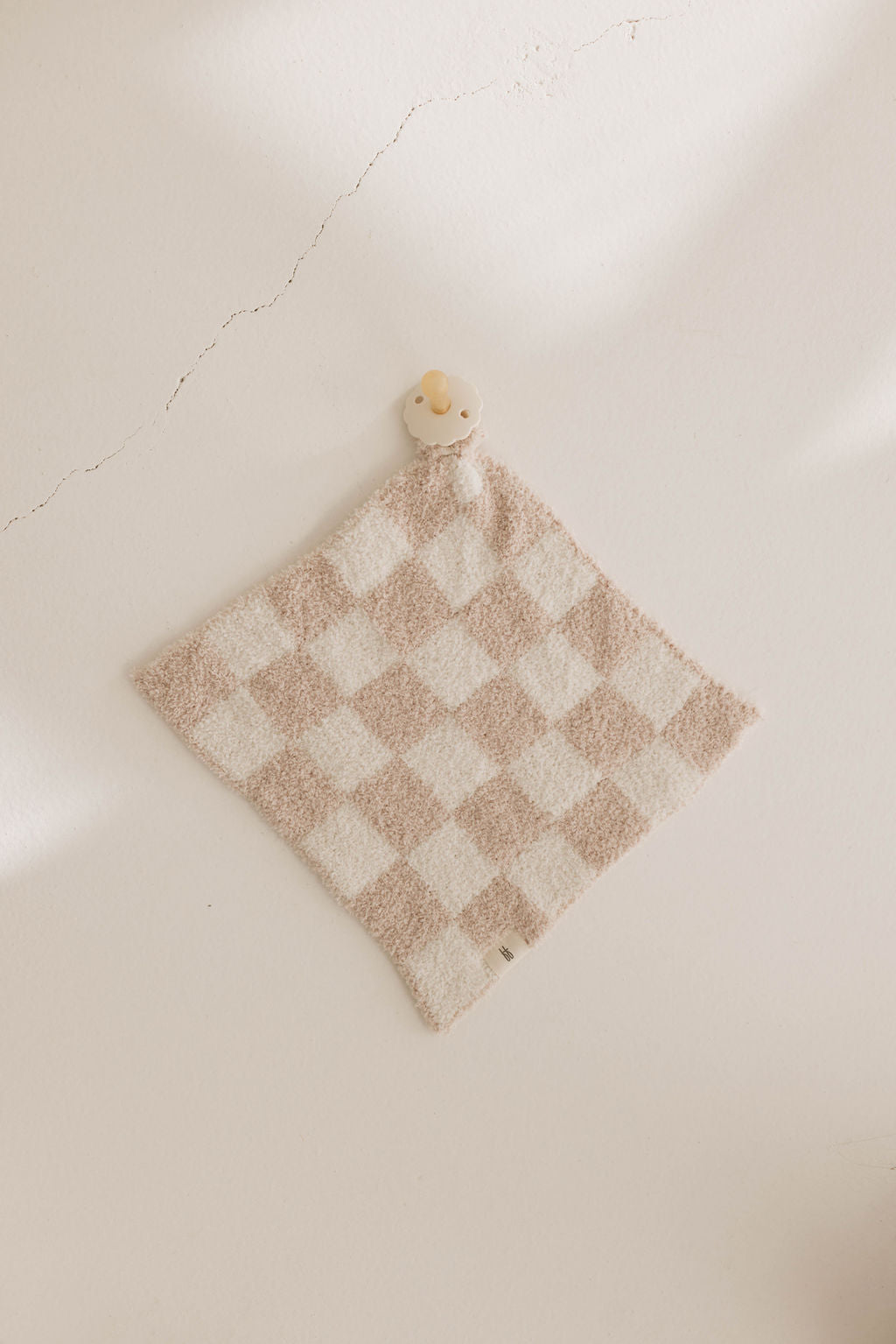 Lovey | Taupe &amp; White Checkerboard