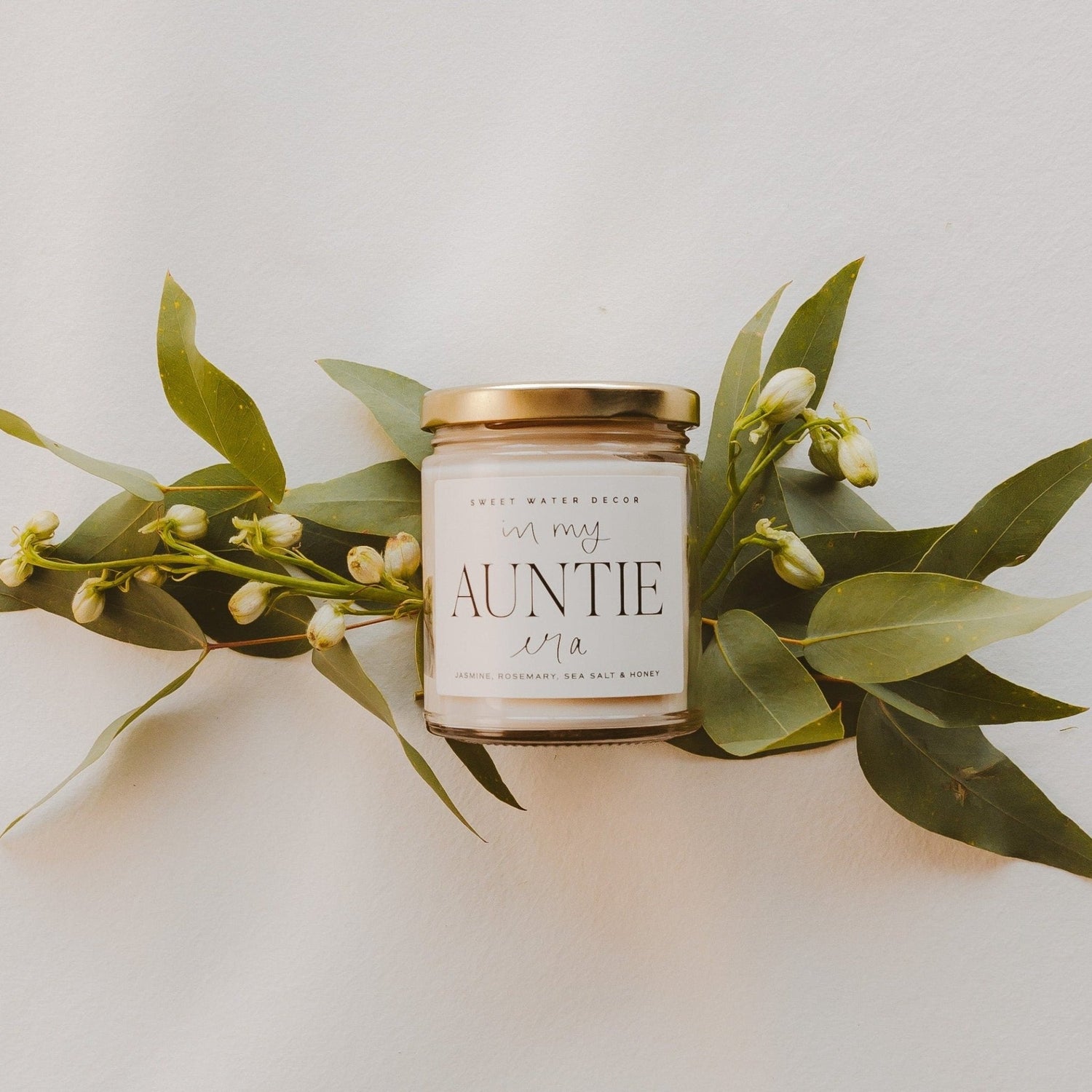 In My Auntie Era Soy Candle - Clear Jar - 9 oz (Wildflowers and Salt) - Tenth &amp; Pine - Candles - 