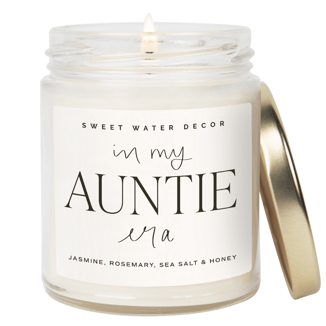 In My Auntie Era Soy Candle - Clear Jar - 9 oz (Wildflowers and Salt) - Tenth &amp; Pine - Candles - 