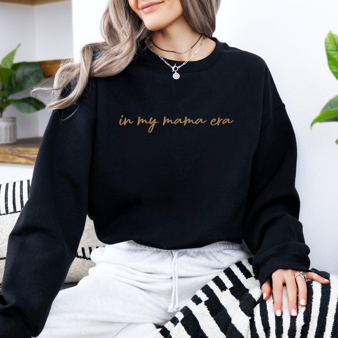 In my mama era Embroidered | Premium Adult Sweatshirt - Tenth &amp; Pine - 