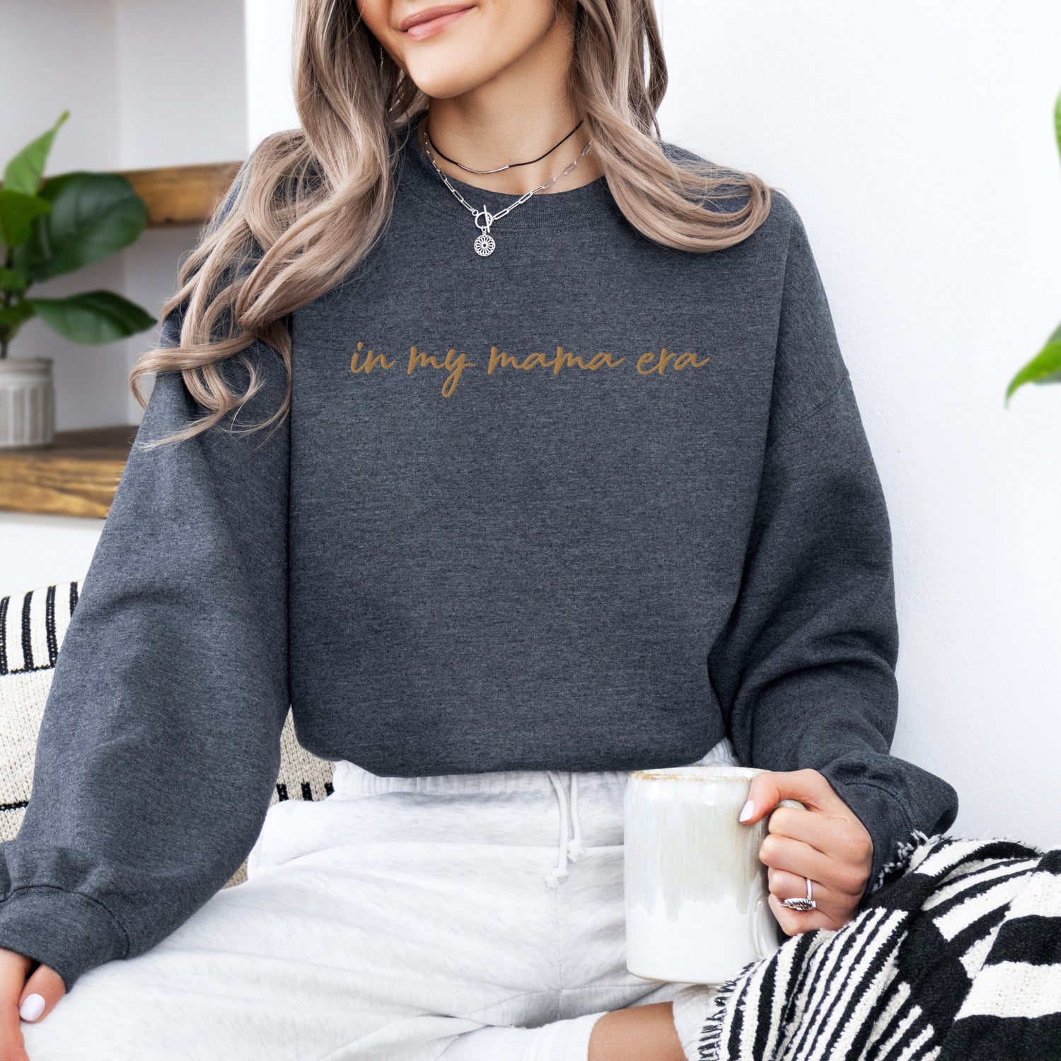 In my mama era Embroidered | Premium Adult Sweatshirt - Tenth &amp; Pine - 