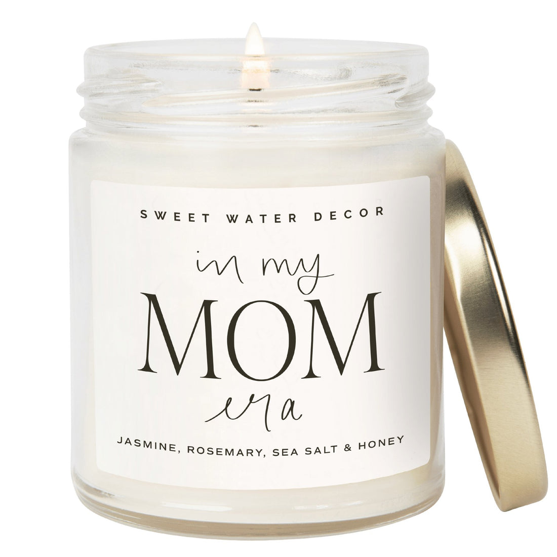 In My Mom Era Soy Candle - Clear Jar - 9 oz (Wildflowers and Salt) - Tenth & Pine - Candles -