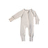 Ivory Ribbed | Bamboo Zip Romper - Tenth & Pine - Apparel - Newborn