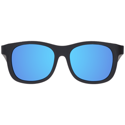 Jet Black Polarized Navigator | Cobalt Mirrored Lens - Tenth & Pine - Sunglasses - Ages 0 - 2 - Polarized - Babiators Sunglasses
