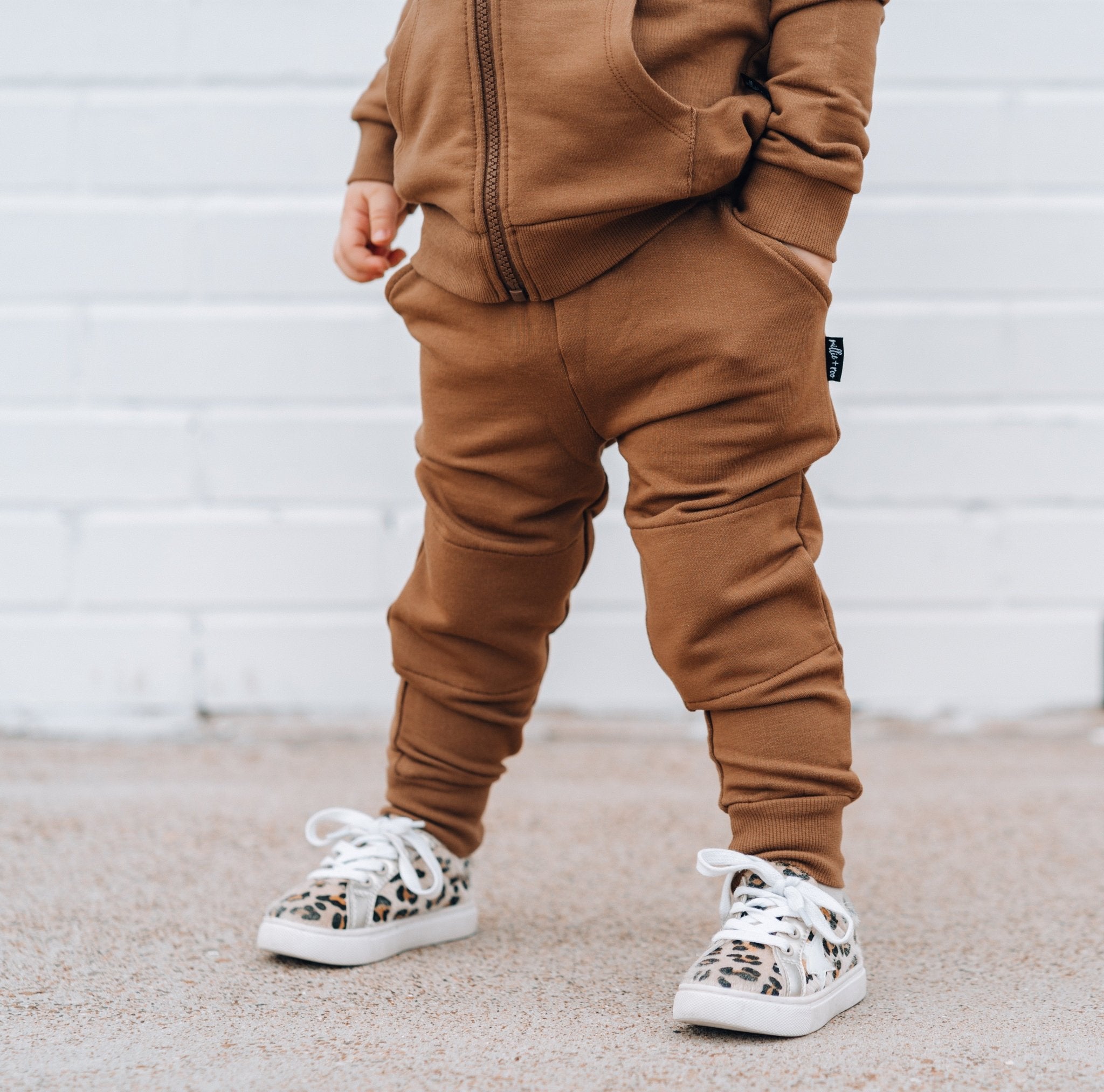 JOGGERS - Bark Bamboo French Terry - Tenth &amp; Pine - jogger pants - 0/6M