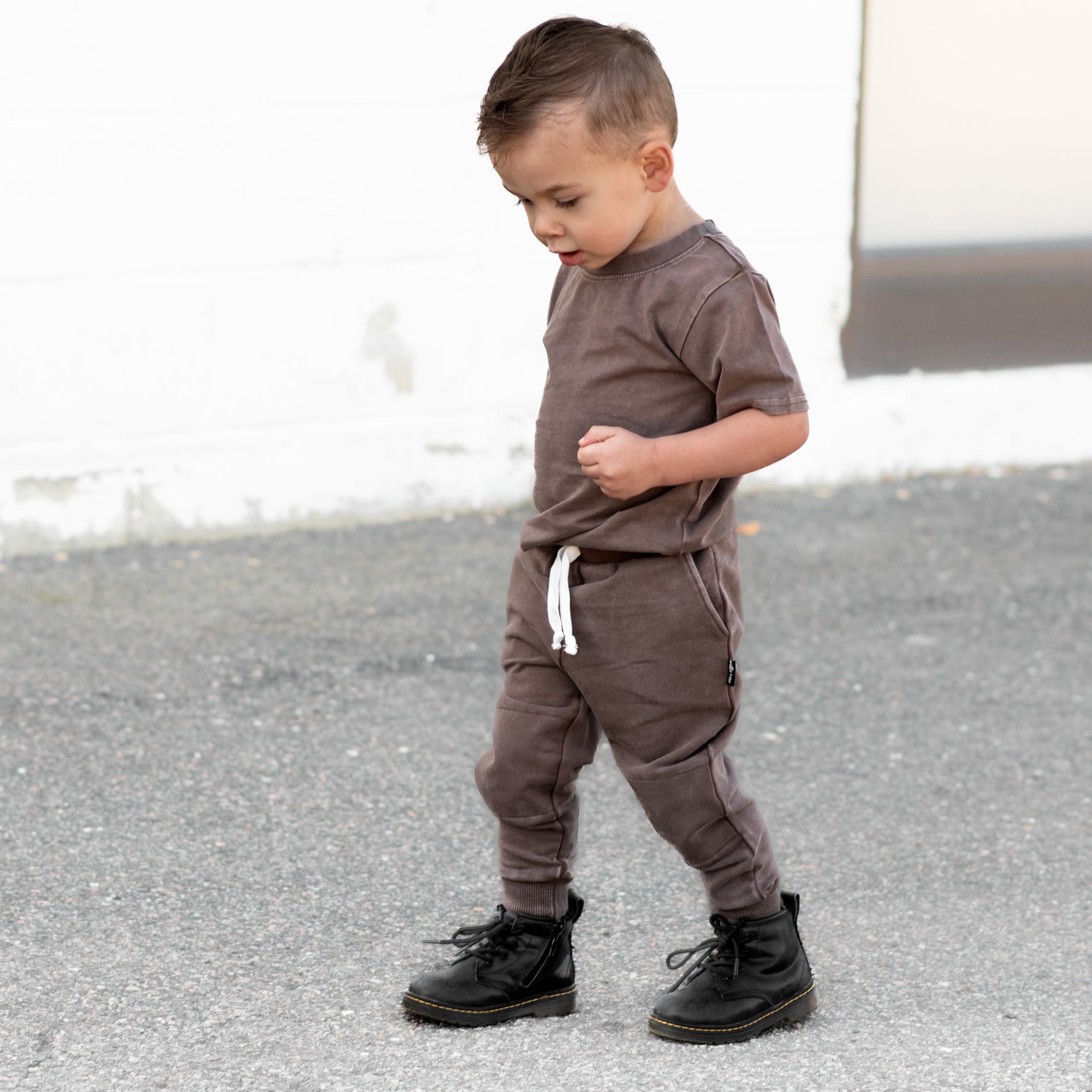 JOGGERS - Bark Snow Wash French Terry - Tenth &amp; Pine - jogger pants - 0/6M