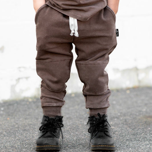 JOGGERS - Bark Snow Wash French Terry - Tenth & Pine - jogger pants - 0/6M