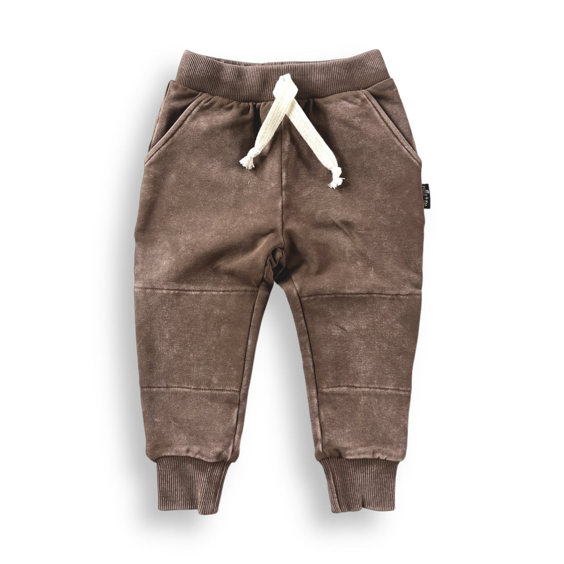 JOGGERS - Bark Snow Wash French Terry - Tenth & Pine - jogger pants - 0/6M