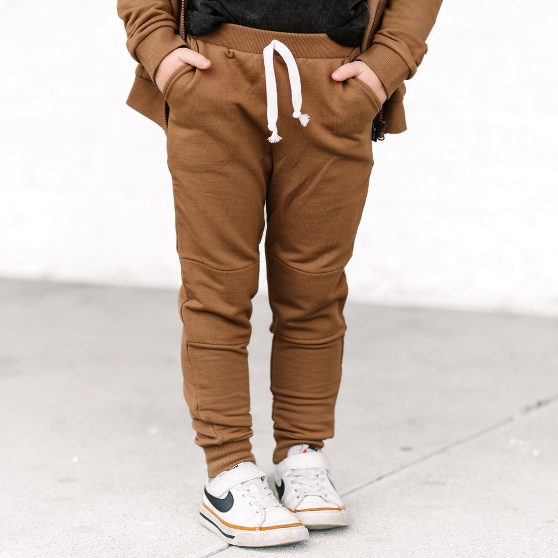 JOGGERS - Mocha Bamboo French Terry - Tenth &amp; Pine - jogger pants - 0/6M