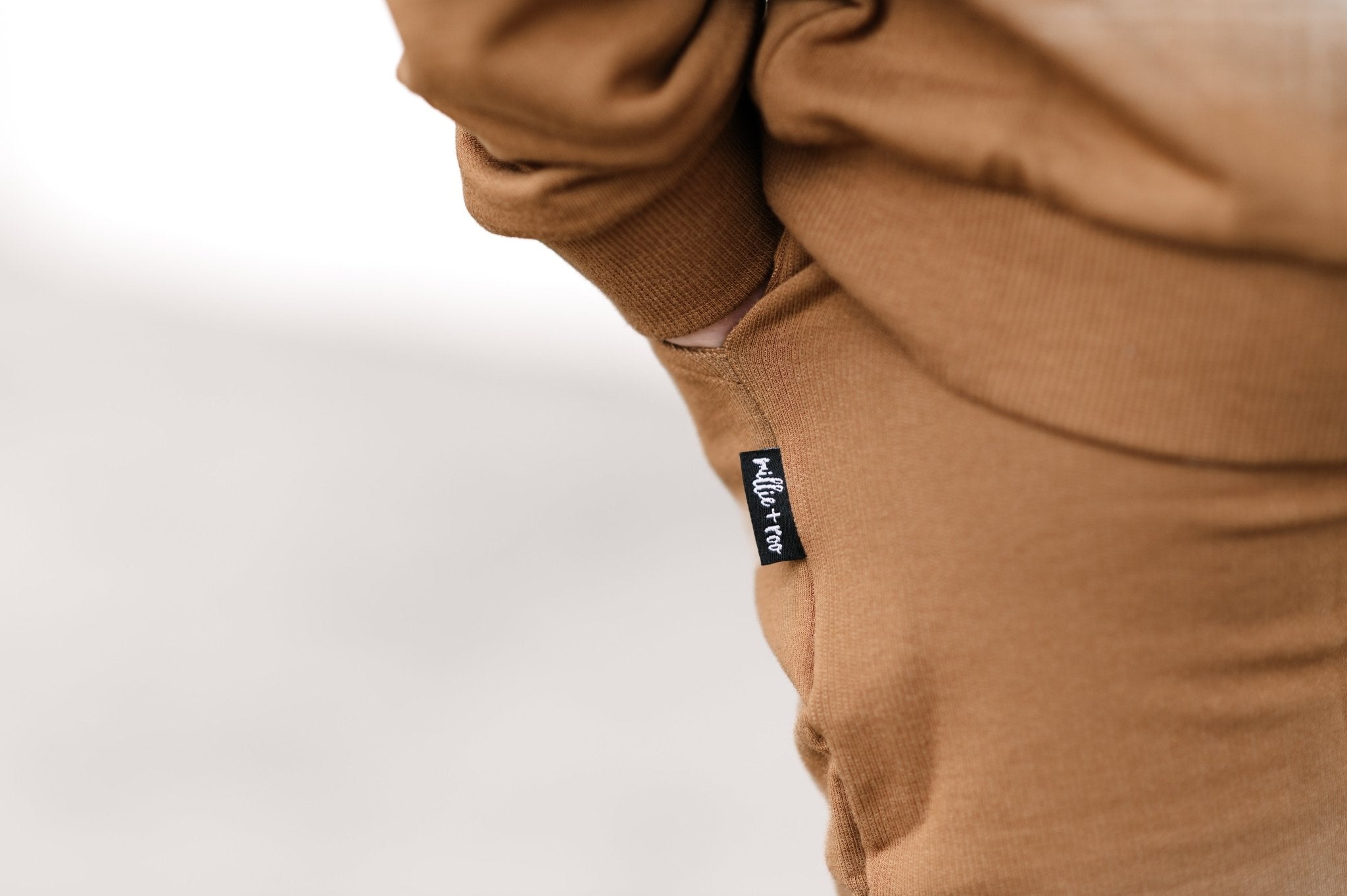 JOGGERS - Mocha Bamboo French Terry - Tenth &amp; Pine - jogger pants - 0/6M