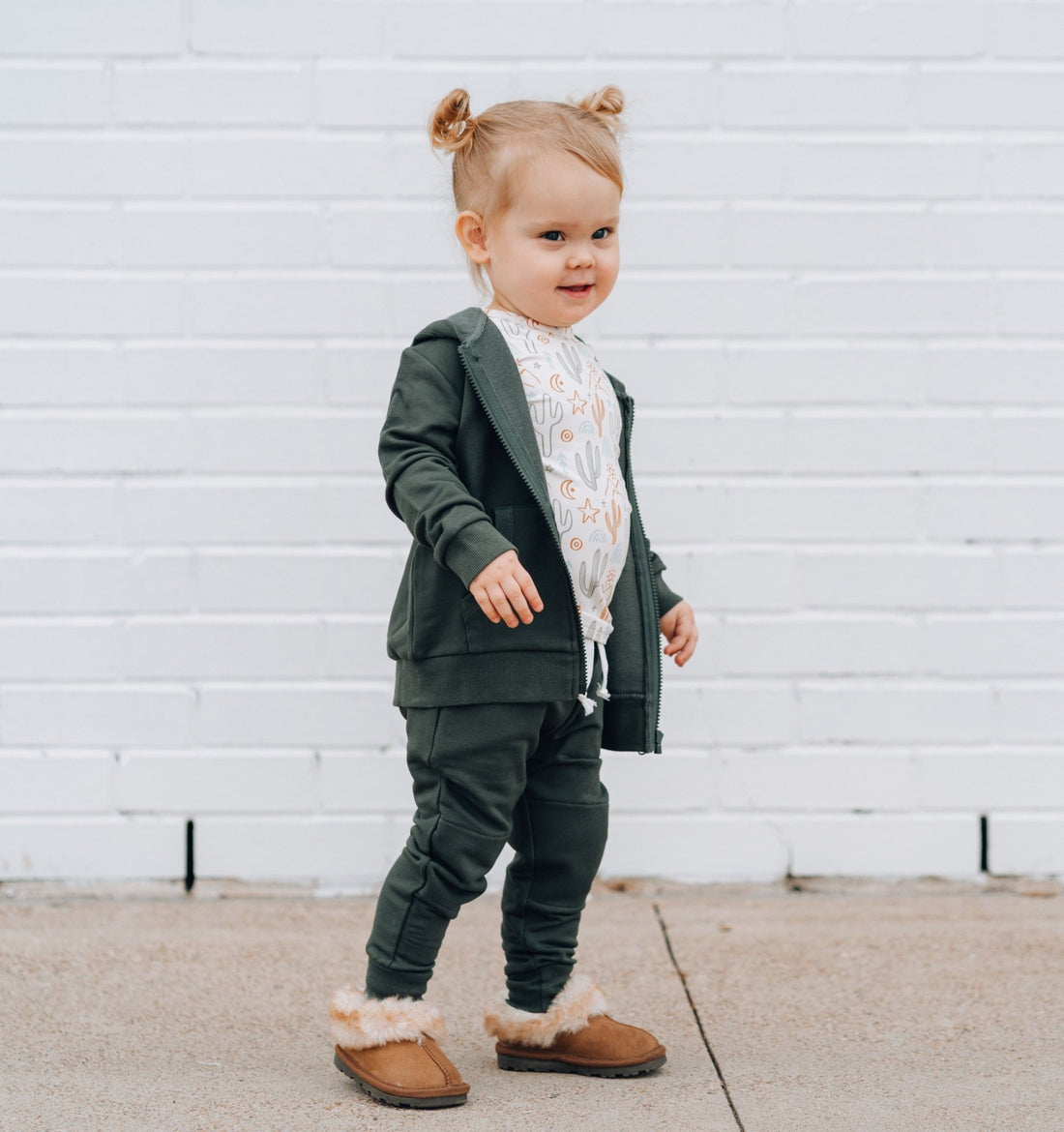 JOGGERS - Moss Bamboo French Terry - Tenth & Pine - jogger pants - 0/6M