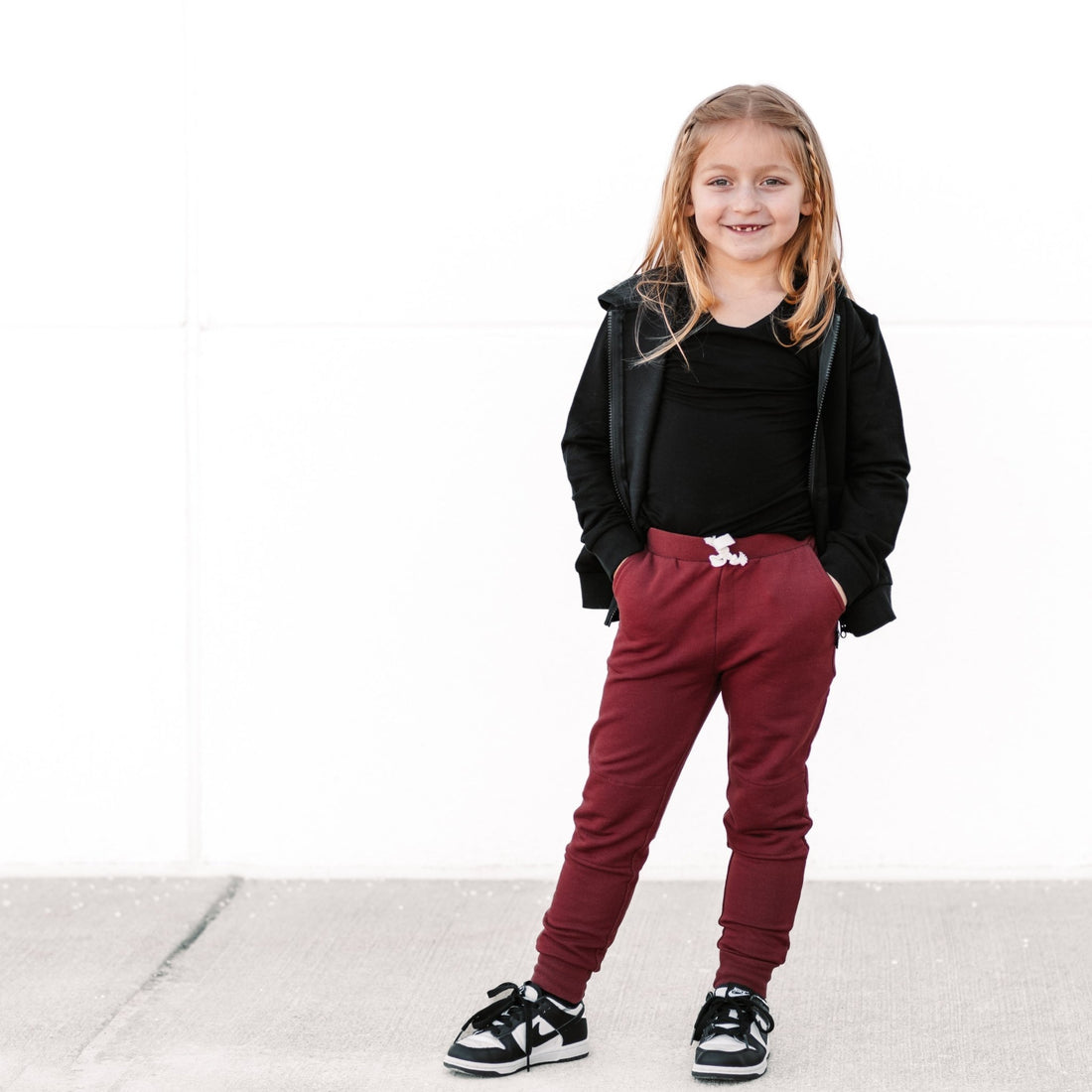 JOGGERS - Oxblood Bamboo French Terry - Tenth & Pine - jogger pants - 0/6M