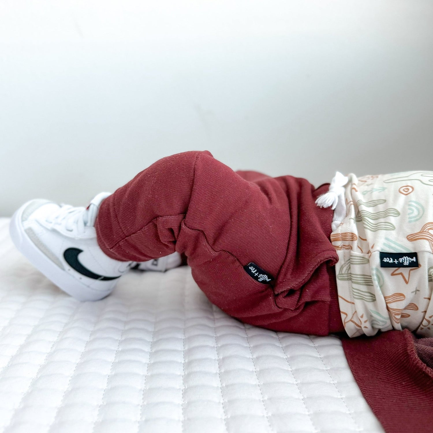 JOGGERS - Oxblood Bamboo French Terry - Tenth &amp; Pine - jogger pants - 0/6M