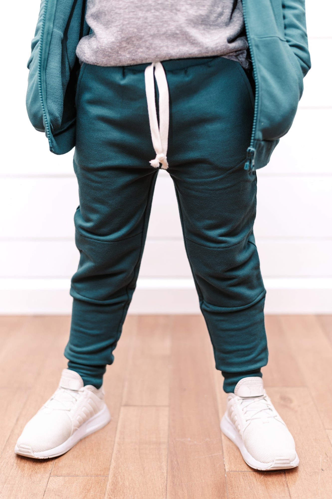 JOGGERS - Peacock Bamboo French Terry - Tenth &amp; Pine - jogger pants - 0/6M