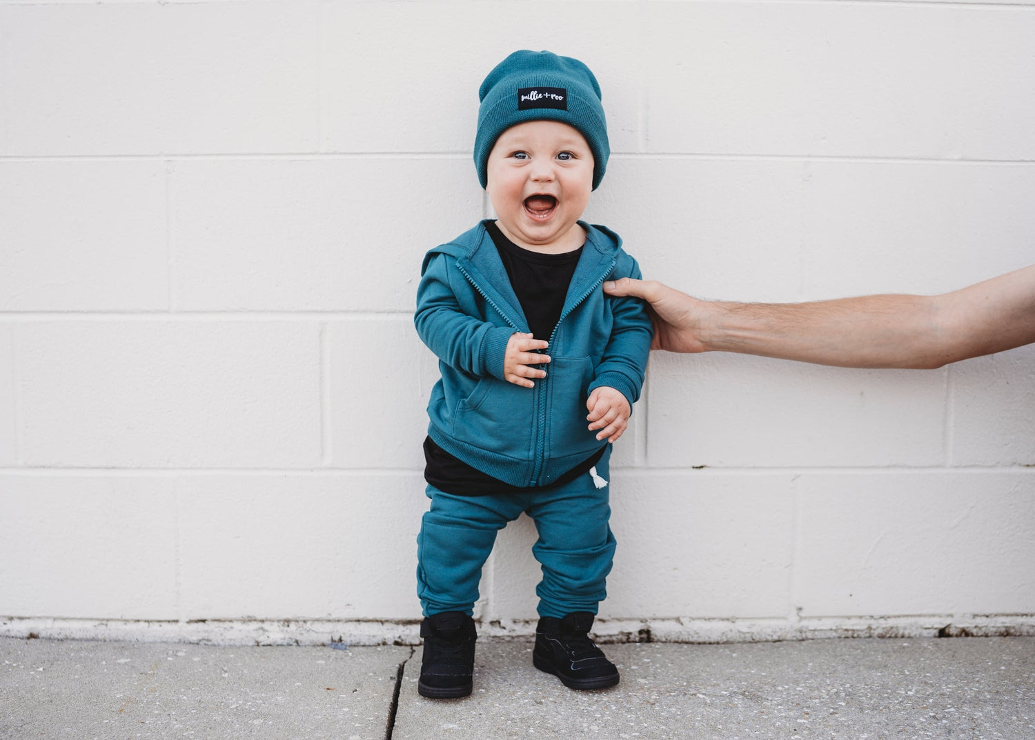 JOGGERS - Peacock Bamboo French Terry - Tenth &amp; Pine - jogger pants - 0/6M