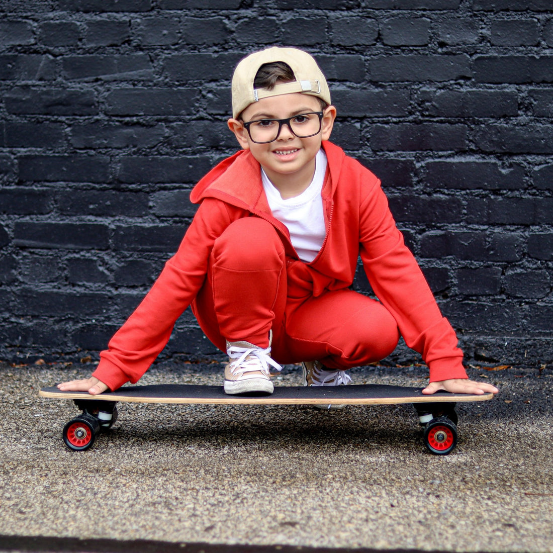 JOGGERS - Red Bamboo French Terry - Tenth & Pine - jogger pants - 0/6M