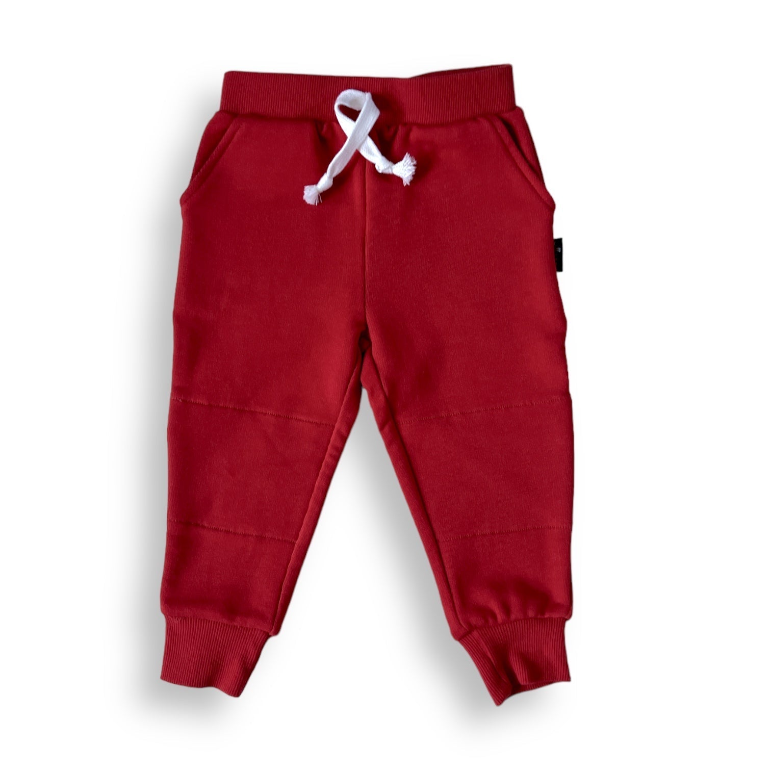 JOGGERS - Red Bamboo French Terry - Tenth &amp; Pine - jogger pants - 0/6M