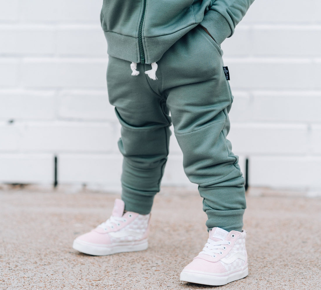 JOGGERS - Slate Bamboo French Terry - Tenth &amp; Pine - jogger pants - 0/6M