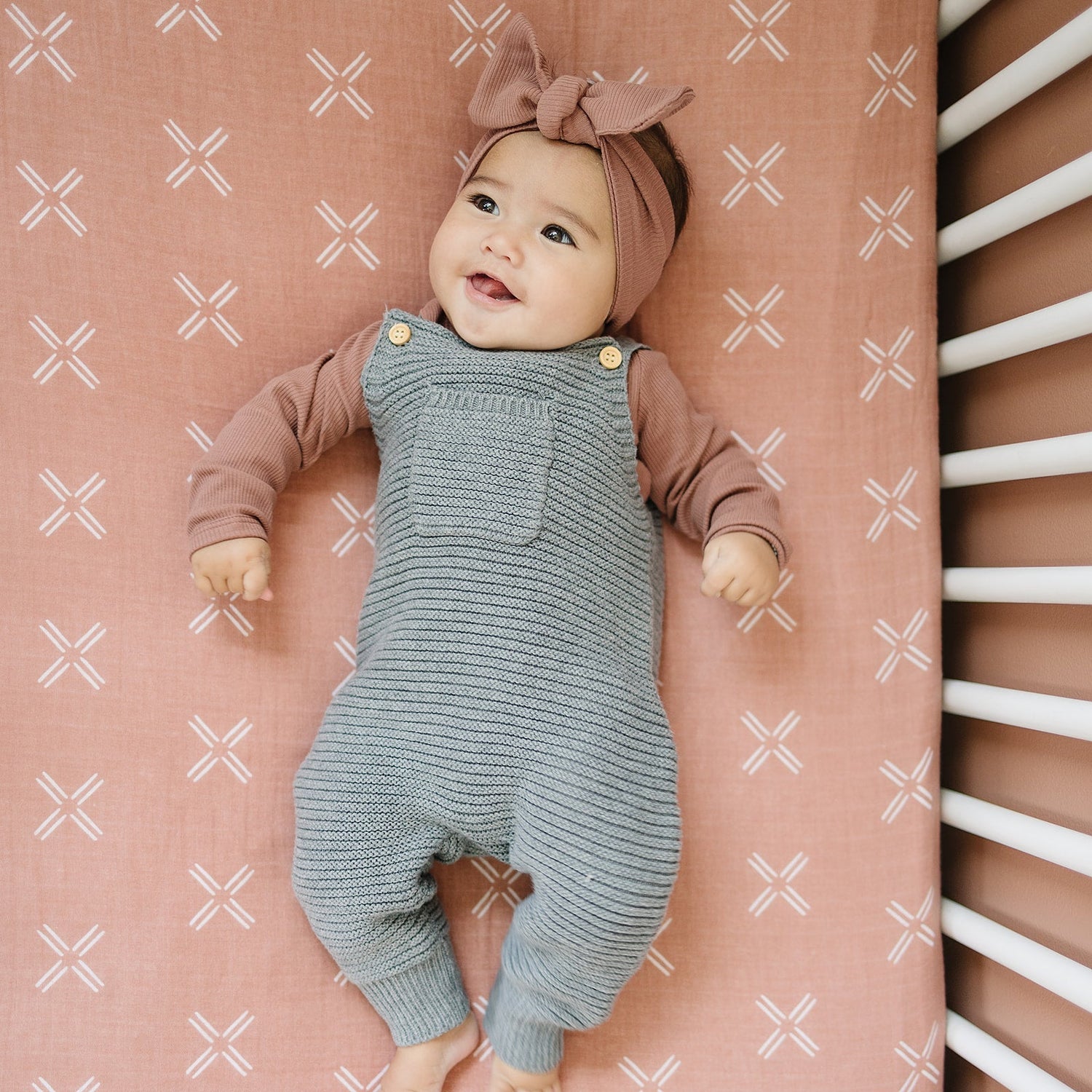 Just Peachy Muslin Crib Sheet - Tenth &amp; Pine - 
