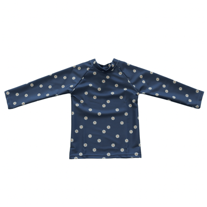 Kids Navy Daisy Rash Guard - Tenth & Pine - Rashguard - 3M